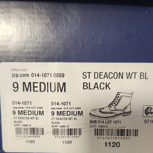 Stafford Black Leather Lace-Up Boots - Picture 7 of 7